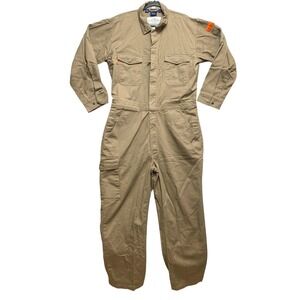 Propper FR Flame Coveralls Mens L Long Tan Khaki Resistant Work Wear F51252250L3